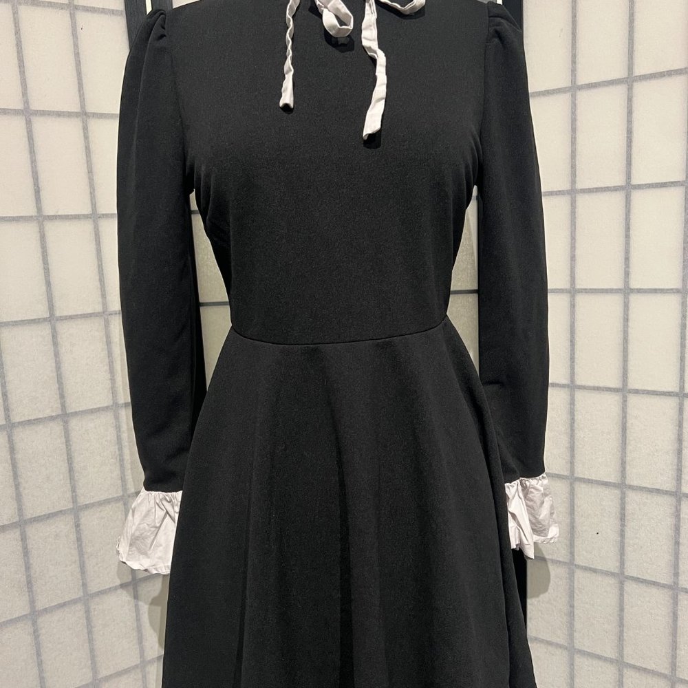 Cute black dress with white collar and cuffs